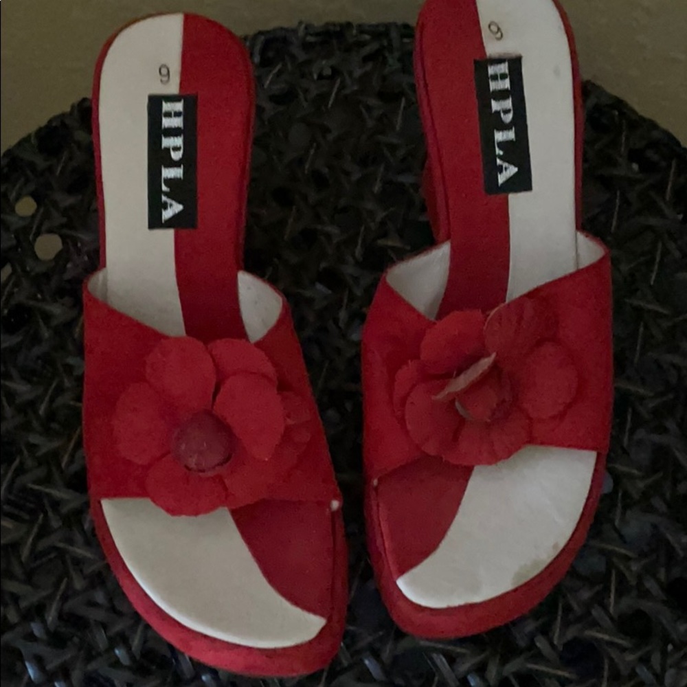 Sexy Red Wedges- Never Worn